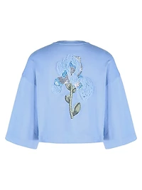 Chandelier Embroidered Cotton T-Shirt