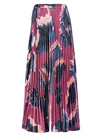 Abstract Print Pleated Trousers