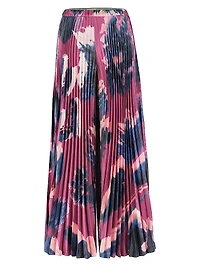 Abstract Print Pleated Trousers