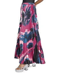 Abstract Print Pleated Trousers