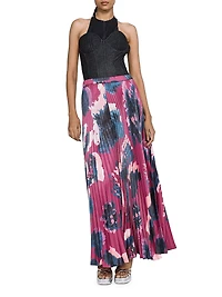 Abstract Print Pleated Trousers