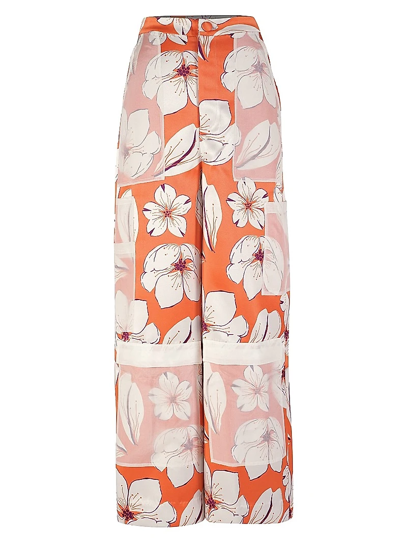 Cargo Pocket Floral Trousers
