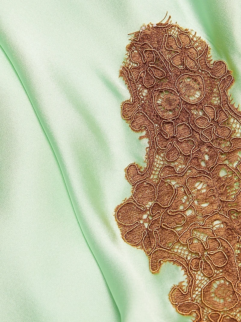 Peride Silk-Lace Midi-Slipdress