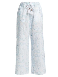 Petra Abstract Cotton Drawstring Lounge Pants