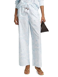 Petra Abstract Cotton Drawstring Lounge Pants