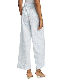 Petra Abstract Cotton Drawstring Lounge Pants