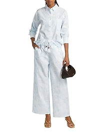 Petra Abstract Cotton Drawstring Lounge Pants