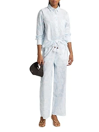 Petra Abstract Linen-Cotton Shirt