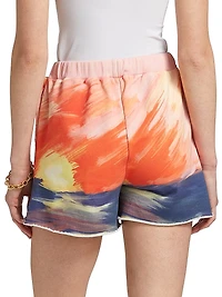 Sunset Print Sweatshorts