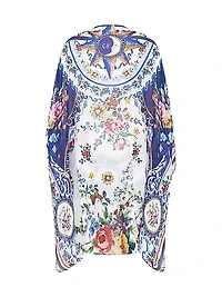 Tiles Darls Floral Silk Shrug