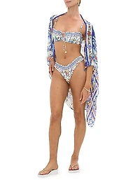 Tiles Darls Floral Silk Shrug