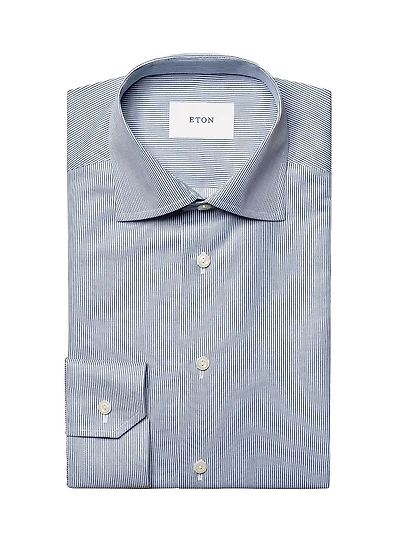 Striped Twill Contemporary-Fit Dress Shirt
