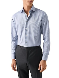 Striped Twill Contemporary-Fit Dress Shirt