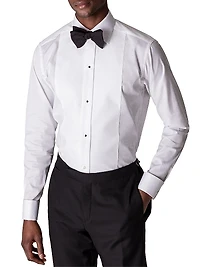 Contemporary-Fit Cotton Pique Tuxedo Shirt