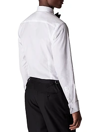 Contemporary-Fit Cotton Pique Tuxedo Shirt