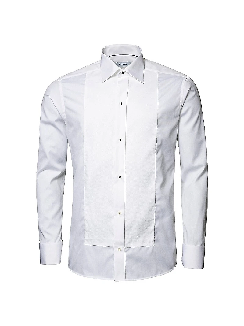 Contemporary-Fit Cotton Pique Tuxedo Shirt