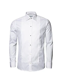 Contemporary-Fit Cotton Pique Tuxedo Shirt