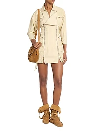 Izarra Lace-Up Moto Minidress