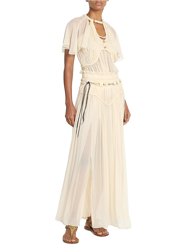 Rolande Silk Maxi Skirt