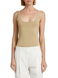 Stretch Jersey Scoopneck Tank