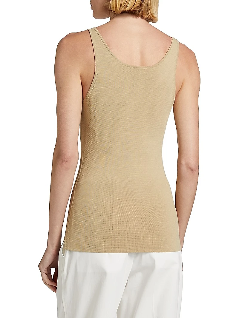 Stretch Jersey Scoopneck Tank