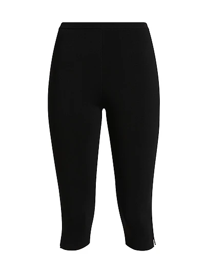 Jersey Knit Slim-Leg Capri Pants