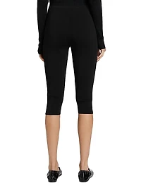 Jersey Knit Slim-Leg Capri Pants