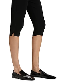 Jersey Knit Slim-Leg Capri Pants