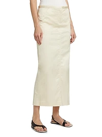 Cotton-Blend Mid-Rise Maxi Skirt