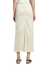 Cotton-Blend Mid-Rise Maxi Skirt