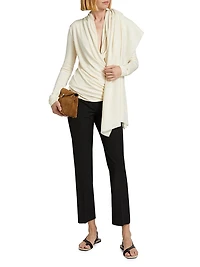 Stretch-Jersey Wrap Top