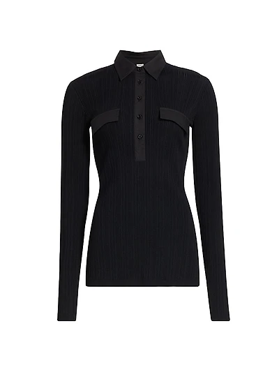 Rib-Knit Slim-Fit Shirt