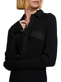 Rib-Knit Slim-Fit Shirt