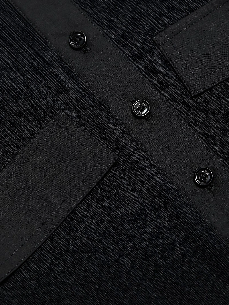 Rib-Knit Slim-Fit Shirt