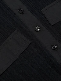 Rib-Knit Slim-Fit Shirt