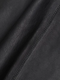 Leather A-line Miniskirt