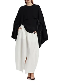 Knit Silk Cape Top