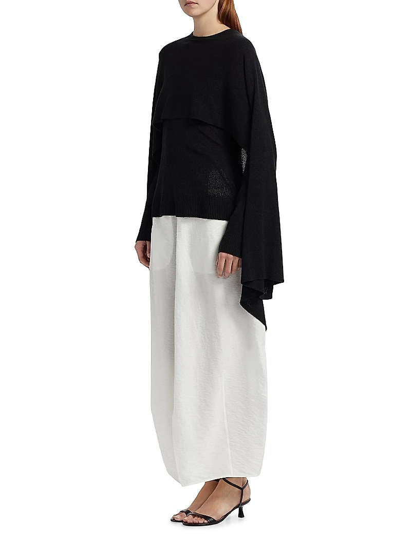 Knit Silk Cape Top