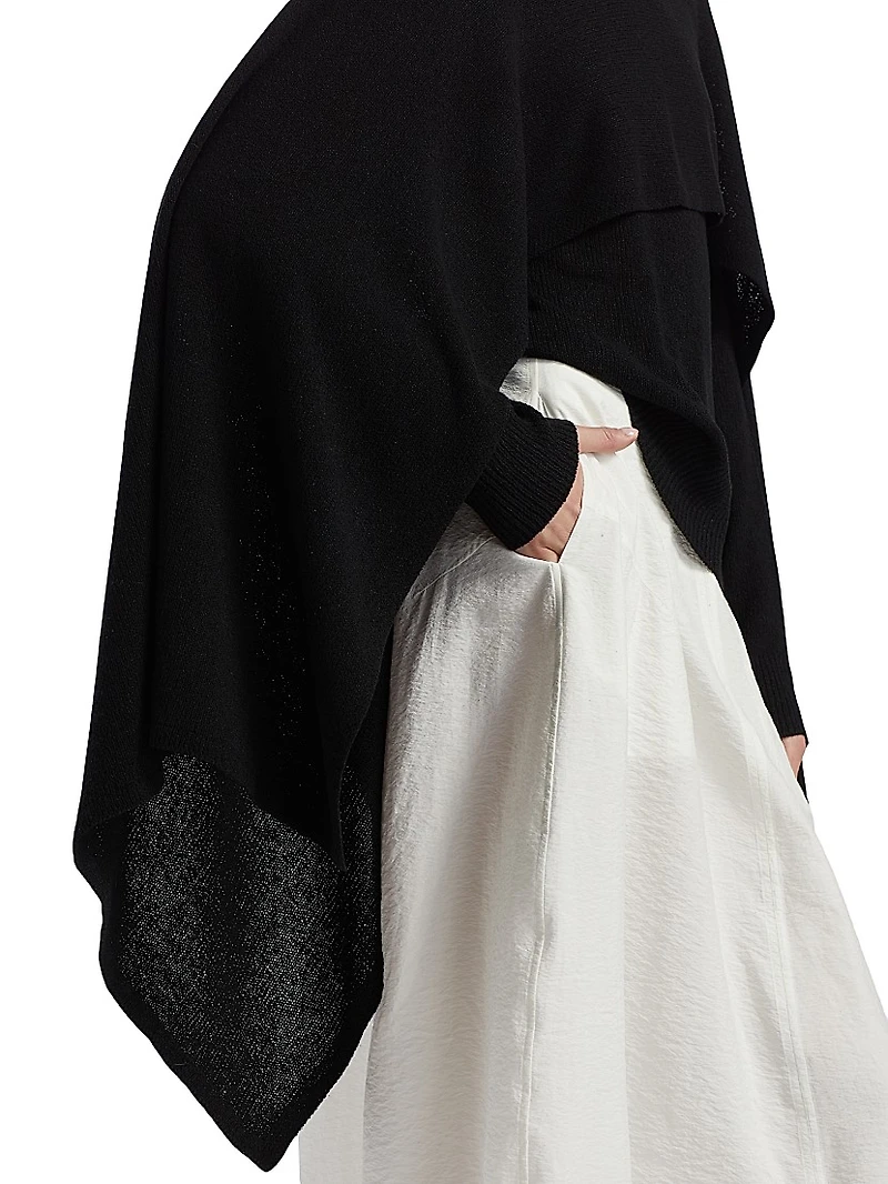 Knit Silk Cape Top