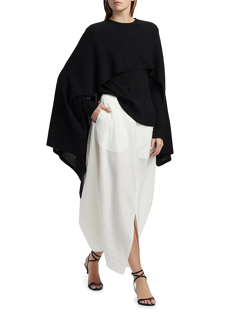 Knit Silk Cape Top