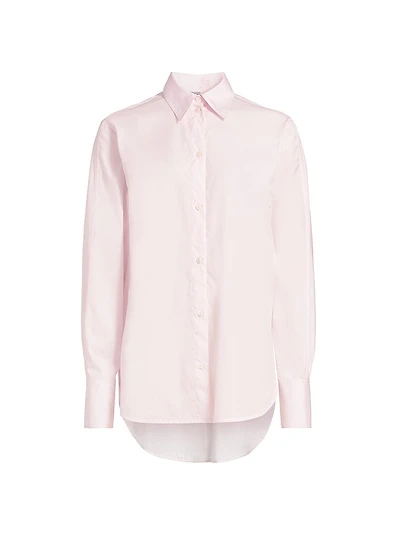 Cotton Poplin Button-Front Shirt
