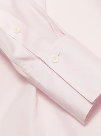 Cotton Poplin Button-Front Shirt