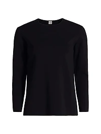 Jersey-Knit Crewneck Sweater