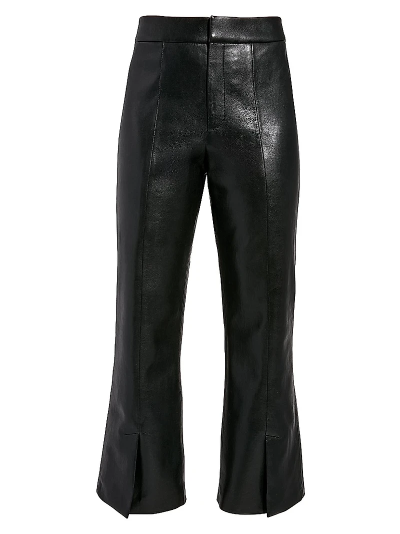 Rowan Leather Cropped Flare Pants