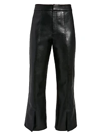 Rowan Leather Cropped Flare Pants