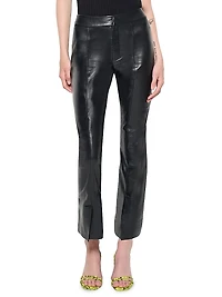 Rowan Leather Cropped Flare Pants