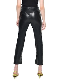 Rowan Leather Cropped Flare Pants