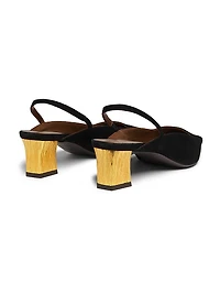 45MM Suede Slingback Pumps