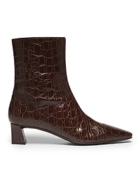 Brenda Embossed Leather 45MM Booties