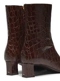 Brenda Embossed Leather 45MM Booties